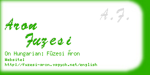 aron fuzesi business card